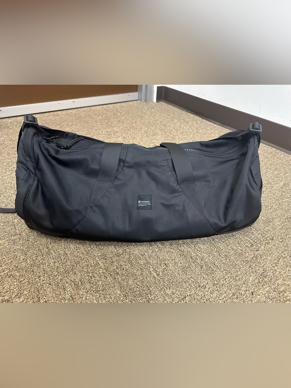 Lululemon Athletica Black Duffel with Dual Carry Straps